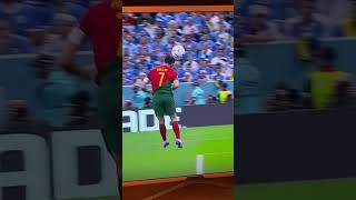 Ronaldo after claiming Bruno Fernandes Goal vs Uruguay #shortsfifaworldcup