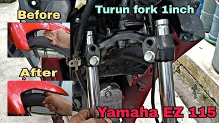 YAMAHA EZ 115 - Cara turun fork 1inch ngam 👍🏼