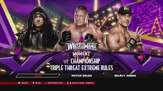 WWE 2K14 - Brock Lesnar vs. John Cena vs. The Undertaker in an Extreme Rules WWE Title Match
