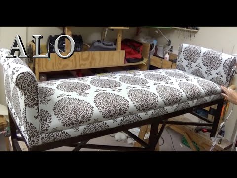 DIY: BENCH WITH ROLL ARMS - ALO Upholstery DIY: BENCH WITH ROLL ARMS - ALO Upholstery