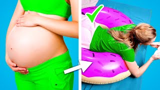BEST PREGNANCY HACKS 👶 | SITUAÇÕES ENGRAÇADAS DA GRAVIDEZ | Dicas DIY e Situações Divertidas