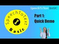 🆕Part 1: How To Use Speech To Text App (SpeechToText Basic)