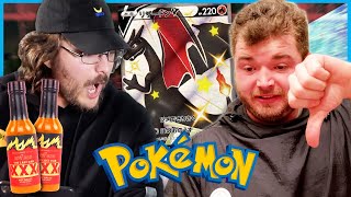 Pokémon pack battle but the loser has to eat the HOTTEST WINGS known to man...