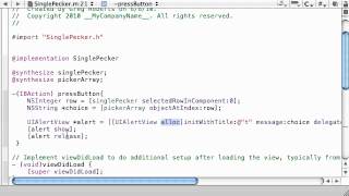 iPhone Development 32 Creating the Array for singlePecker