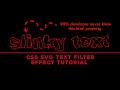 Create Amazing SVG Text Filter Effects with Pure CSS & HTML #css #html #coding #webdesign #code #ui 