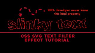 Create Amazing SVG Text Filter Effects with Pure CSS & HTML #css #html #coding #webdesign #code #ui
