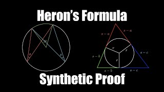 Heron's Formula Synthetic Proof (Animation)