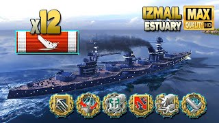 Battleship Izmail: Sensational 12 ships destroyed - World of Warships