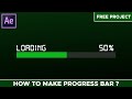 How to make a loading progress bar in after effects ? || After Effects Tutorial (Free Project)