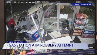 Gas station ATM robbery attempt