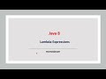 Java 8 Lambda Expressions