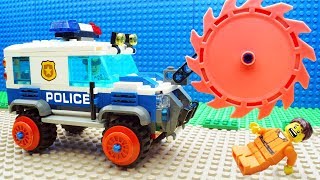 Lego Bulldozer Steamroller Police Car Fail