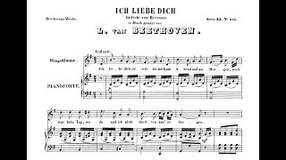 Ich liebe dich (Beethoven) - Piano Accompaniment in G Major