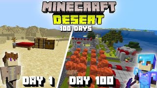 ⏳ 100 Days Trapped in a Desert 🌵 Can We Defeat the Ender Dragon? 🐉