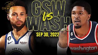 Golden State Warriors vs Washington Wizards Full Game Highlights | Sep 30, 2022 | FreeDawkins