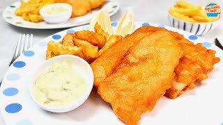 Easy Crispy Fish and Chips Recipe (No Beer) | Homemade Tartar Sauce Recipe