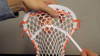 How To String The Bottom Lace & Shooting Strings On A Lacrosse Stick - The Powell Pocket Tutorial