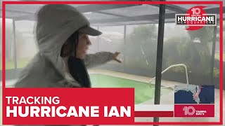 Fences down in Sarasota as Hurricane Ian passes through