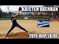 2019-RHP/1B/OF Kristen Brennan Softball Skills Video