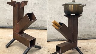 DIY - Great Craftsman's Ideas // How To Make A Smart Smokeless Wood Oven !!