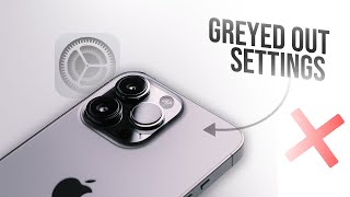 How to Fix iPhone Settings Greyed Out (tutorial)