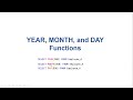 Date Functions in SQL