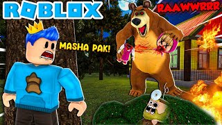 GAWAT MASHA DALAM BAHAYA BERUANG KERASUKAN IBLIS DI ROBLOX