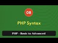 8. PHP Syntax | PHP Tutorial | Basic to Advanced | PHP 8.2