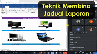 Kursus Sijil Komputer MS Office Online Course Malaysia - Membina Jadual Laporan MS Word Tutorial