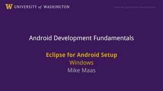 Installing Eclipse for Android Development on Windows