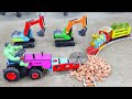 Diy tractor mini Bulldozer to making concrete road | Construction Vehicles, Road Roller #12