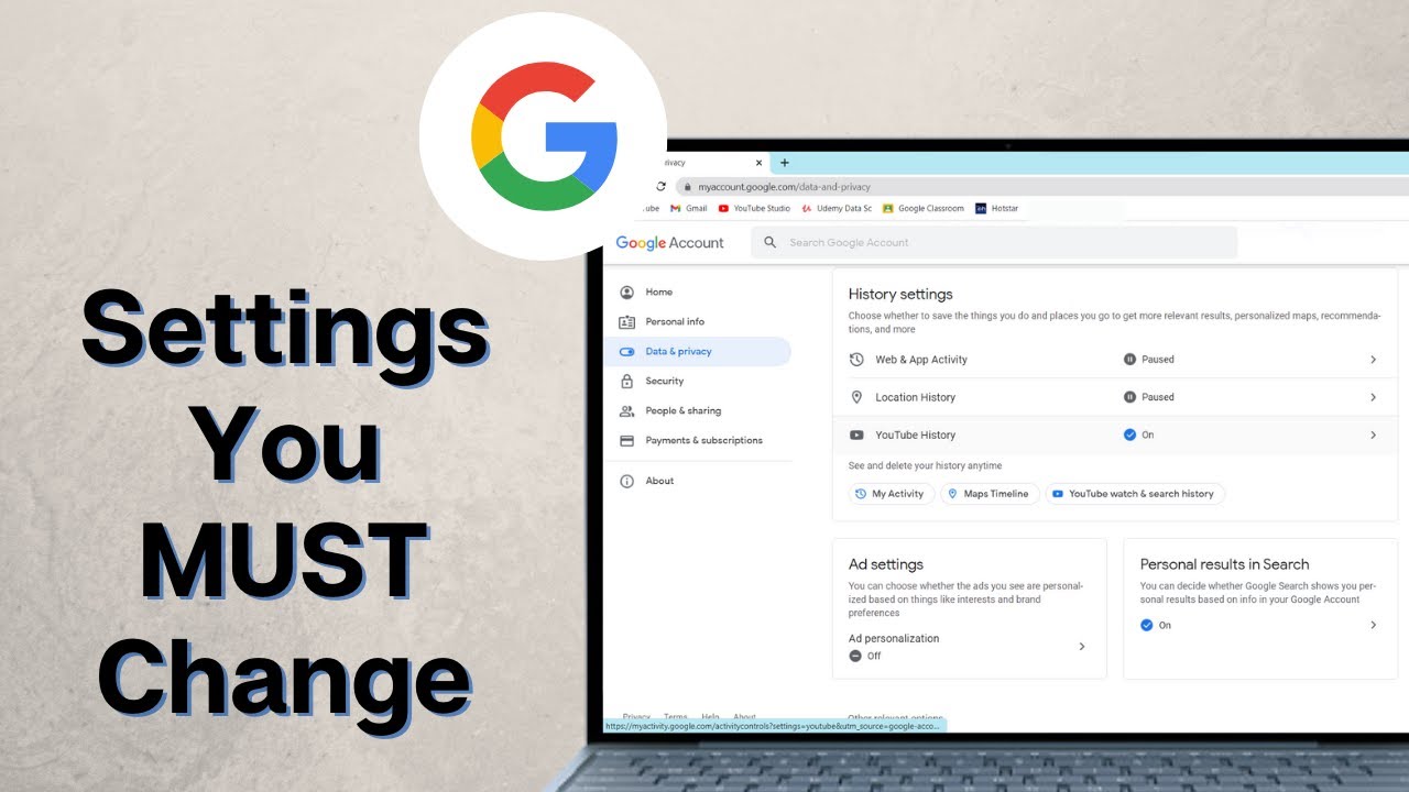 Google Account - Privacy And Security Settings You Should Change NOW ...