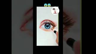 How to Draw an eye with teardrop for Beginners || Easi Way To Draw a Realistic Eye || #shorts #short