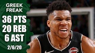 Giannis records 5th straight 30-point, 15-rebound game in Bucks vs. 76ers | 2019-20 NBA Highlights