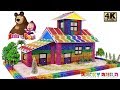 Most Creative - How To Make Masha and the Bear House From Magnetic Balls (Satisfying) | Bucky Build