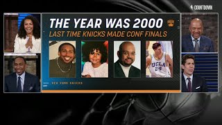 The NBA Countdown crew in the year 2000, the last time the Knicks made the Conference Finals