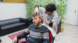Fast Sleep With Young Barber Massage | Head Massage