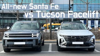 Torn between 2025 Hyundai Tucson Facelift & 2024 Santa Fe? Look no further! Side-by-side comparison