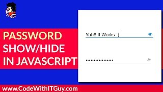 Password Show Hide Using JavaScript | Toggle Show and Hide Password in JavaScript [2019]