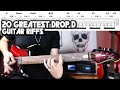 20 Greatest DROP D Guitar Riffs | With Tab