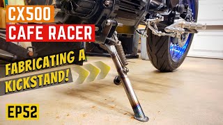 CX500 Build - Fabricating A Custom Kickstand! - SO CLEAN! - EP52