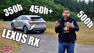 2023 Lexus RX 350h, 450h+, 500h - Which Hybrid is Best For You? (ENG) - Test Drive and Review