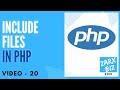 #20 How to Include FIles in PHP |  PHP 8 Tutorial | Learn PHP Programming  PHP for Beginners