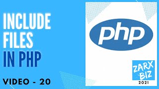 #20 How to Include FIles in PHP | PHP 8 Tutorial | Learn PHP Programming PHP for Beginners