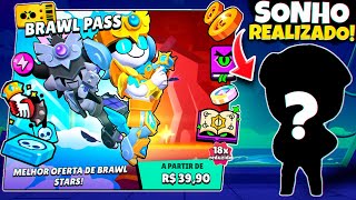 LIBEREI O BRAWL PASS COMPLETO NA MINHA CONTA INICIANTE NO BRAWL STARS