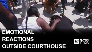 Emotional reactions to Karmelo Anthony verdict outside courthouse