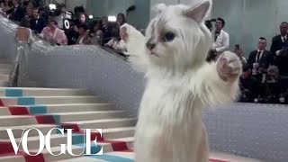 Jared Leto Arrives at the Met Gala as Karl Lagerfeld's Cat