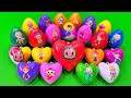 Rainbow Eggs SLIME: Picking Pinkfong Dinosaur Eggs with CLAY Coloring! Satisfying ASMR Videos