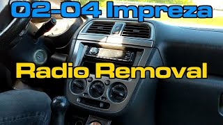 Subaru Impreza Radio Removal - 2002, 2003, 2004 - 2.5RS, WRX, STI