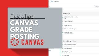 Canvas grade posting UPDATED